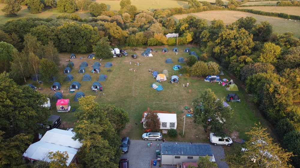 Lots of campers at Jubilee campsite